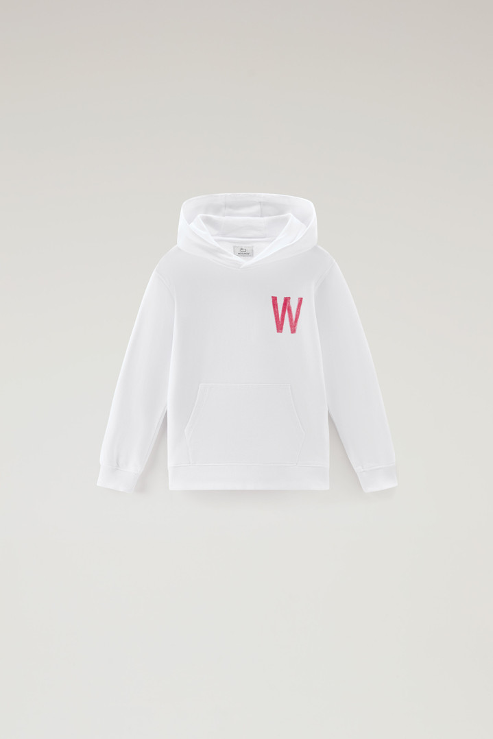 Boys' Pure Cotton Hoodie White photo 1 | Woolrich