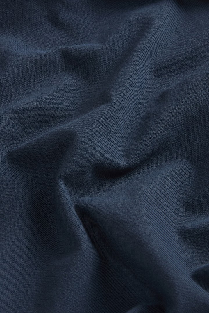 COTTON LOGO T-SHIRT Blue photo 6 | Woolrich