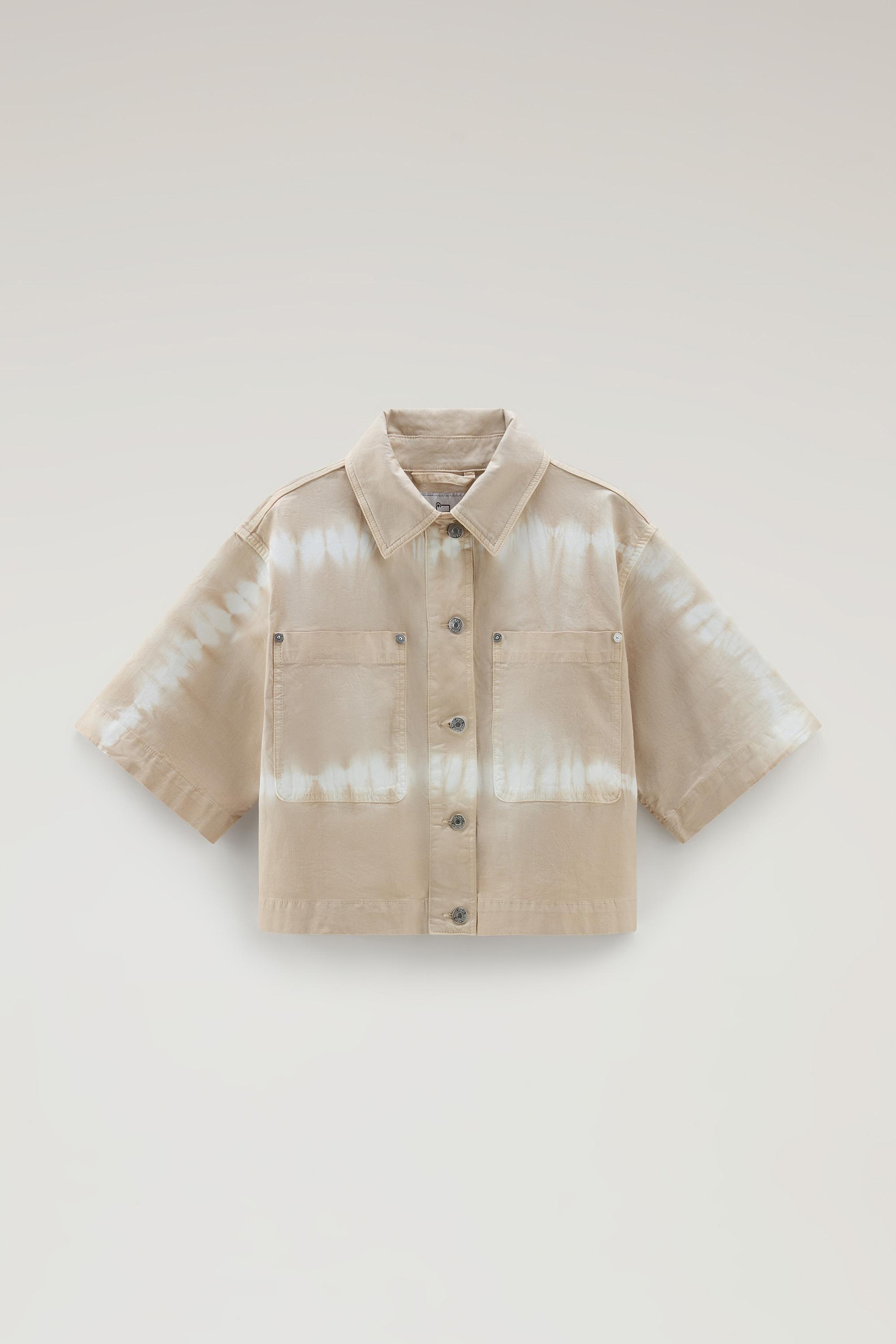 Garment-Dyed Overshirt in Stretch Cotton Twill Beige photo 1 | Woolrich