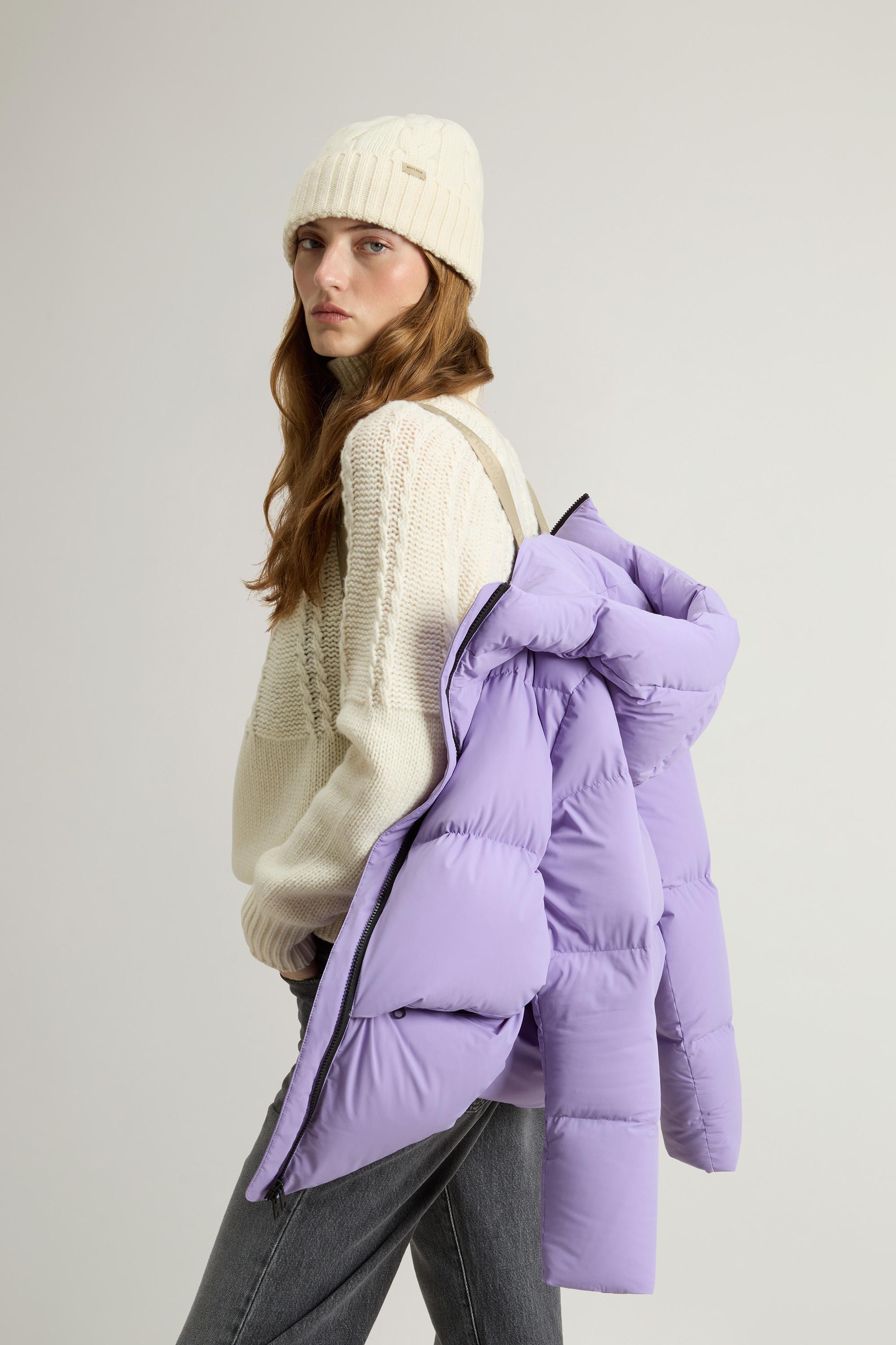 Cloud Down Jacket in Stretch Nylon with Matte Finish Purple photo 5 | Woolrich