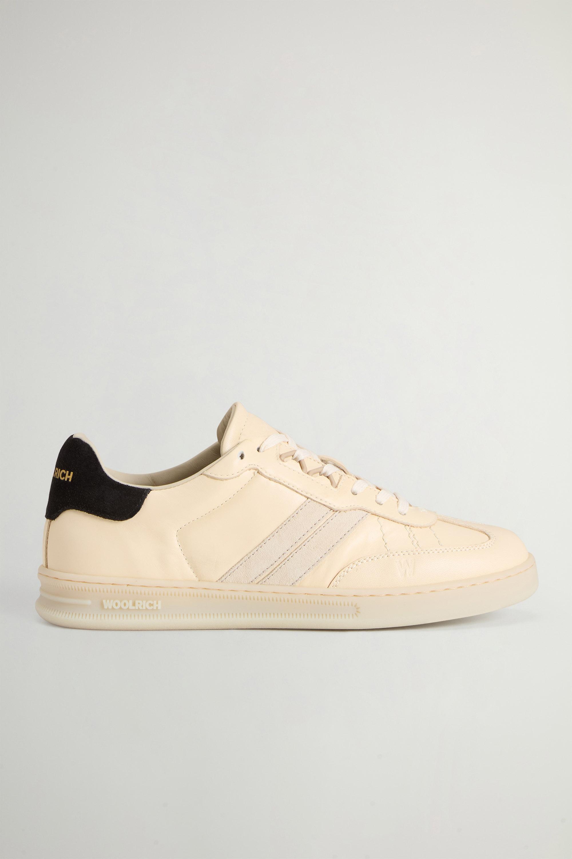 Doubleu Tennis Sneakers in Nappa Leather with Suede Details White photo 1 | Woolrich