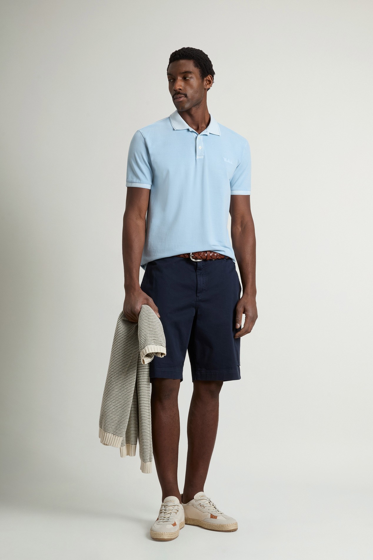 Mackinack Polo teint en pièce en sergé de coton stretch Bleu photo 2 | Woolrich