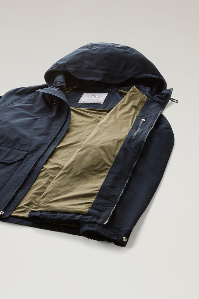 Cruiser Jacket in Ramar Cloth with Hood Blue photo 7 | Woolrich