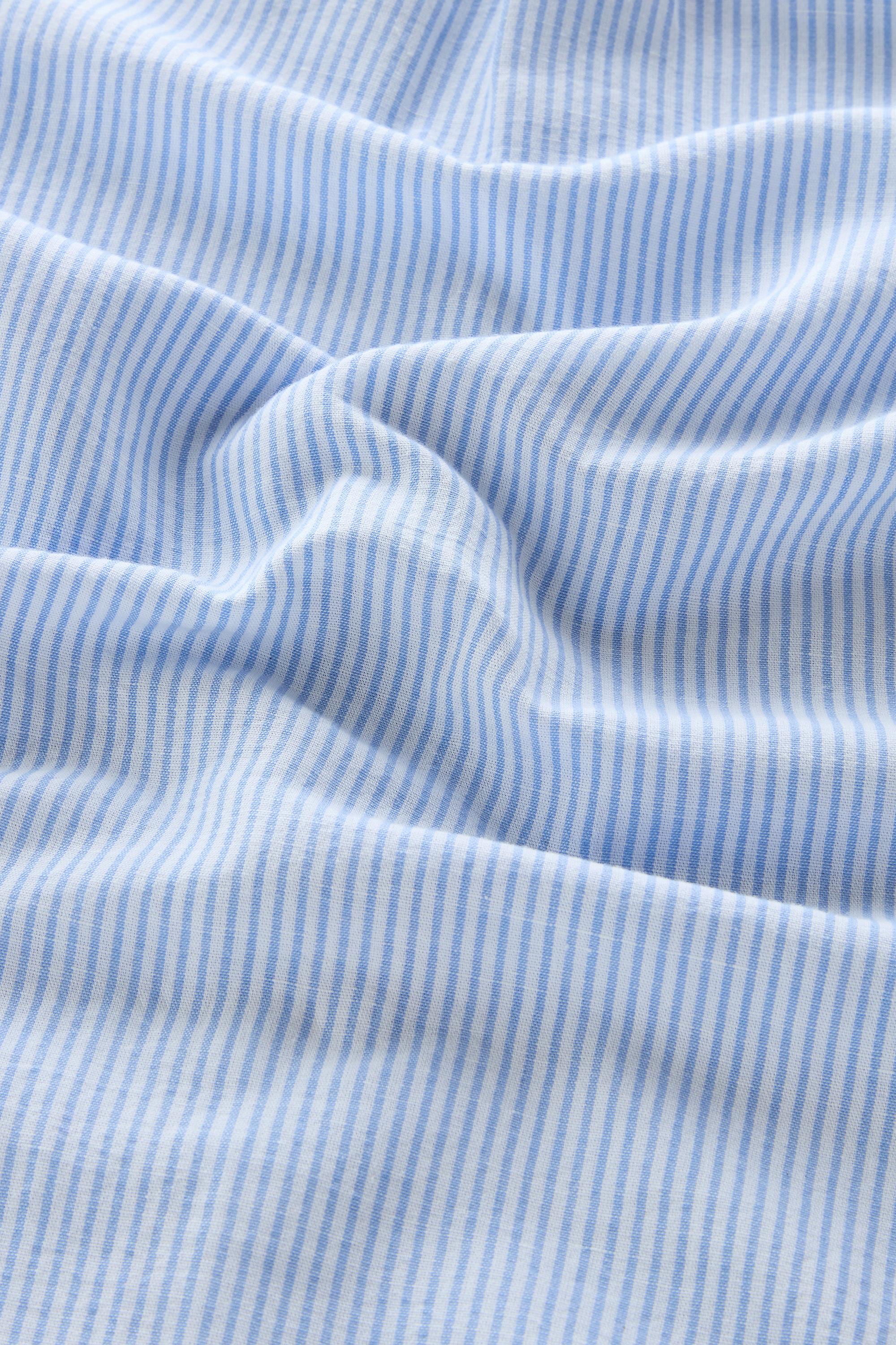 Striped Shirt in Cotton-Linen Blend Blue photo 5 | Woolrich