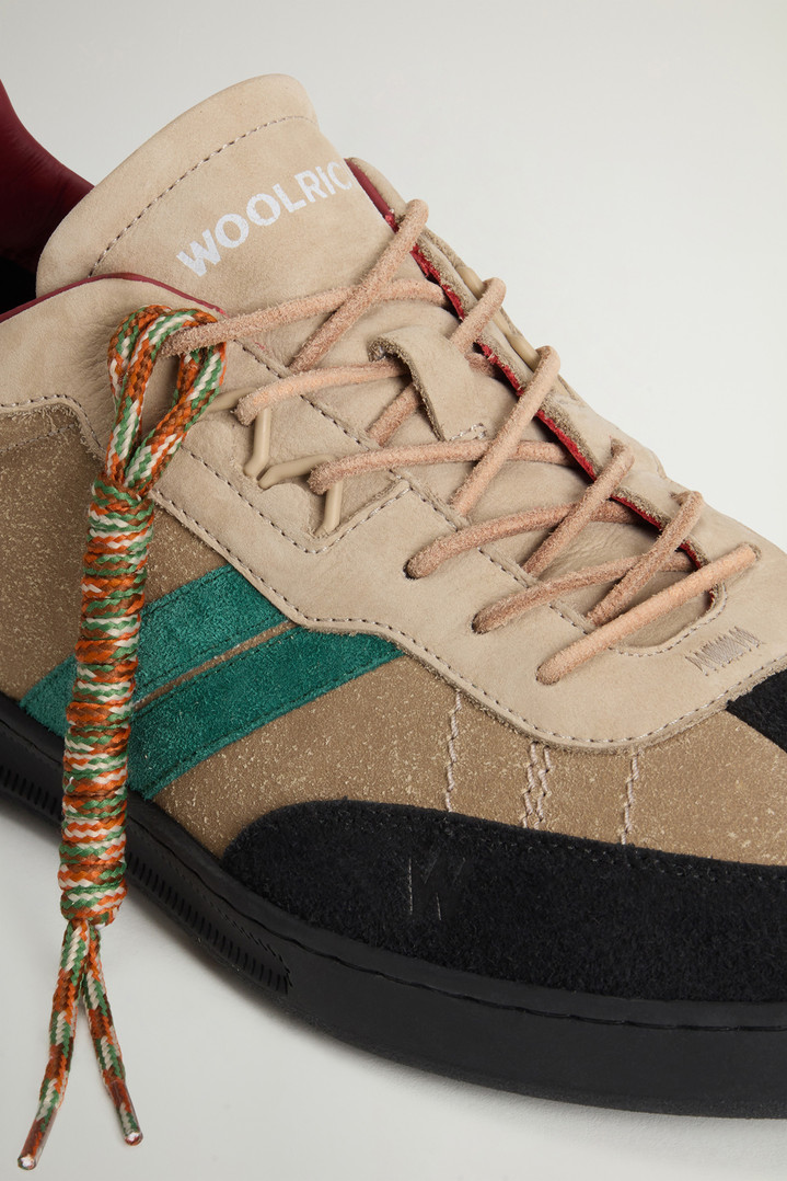 Doubleu Tennis Sneakers in Suede with Side Stripes Beige photo 5 | Woolrich