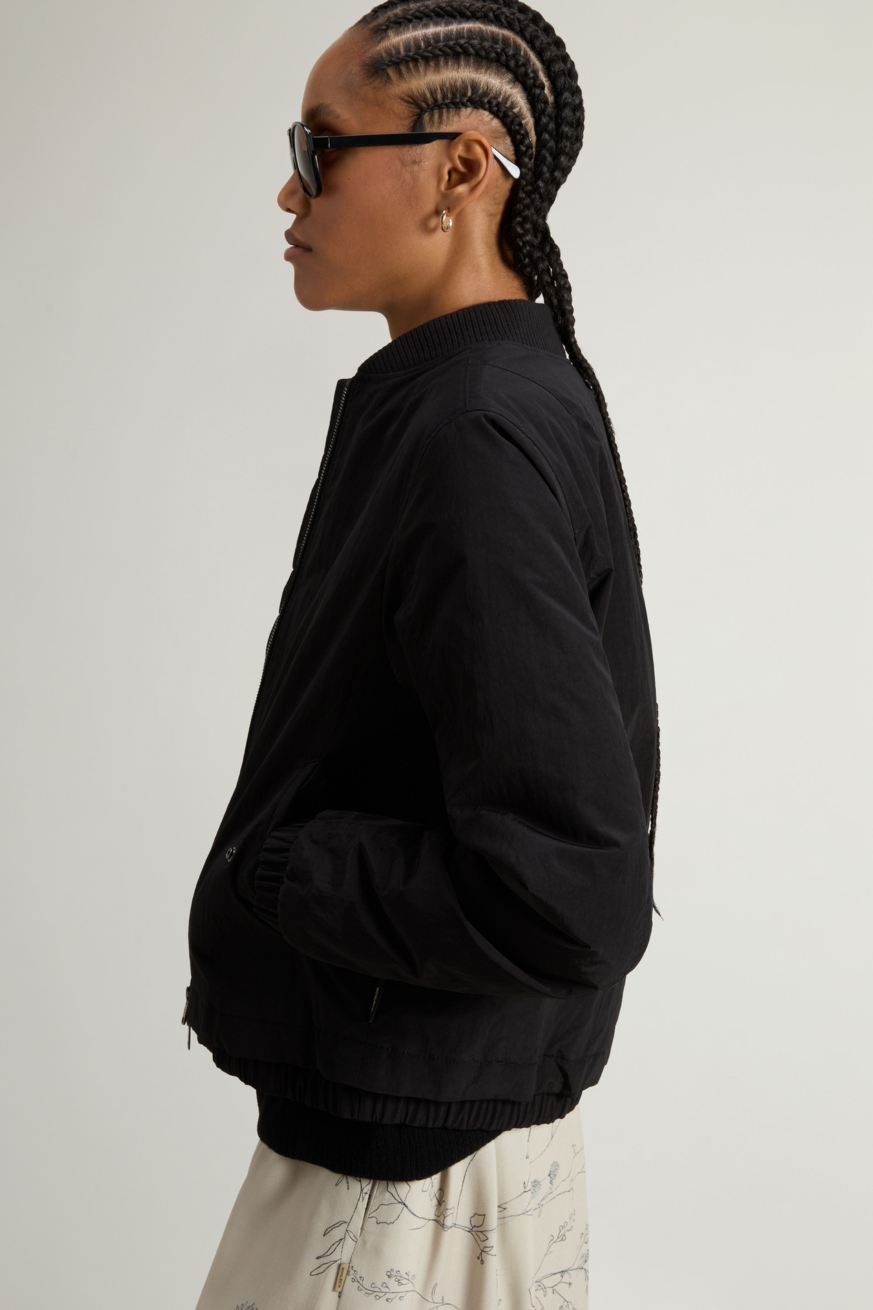 Grace Bomber Jacket in Peached Poly Black photo 4 | Woolrich