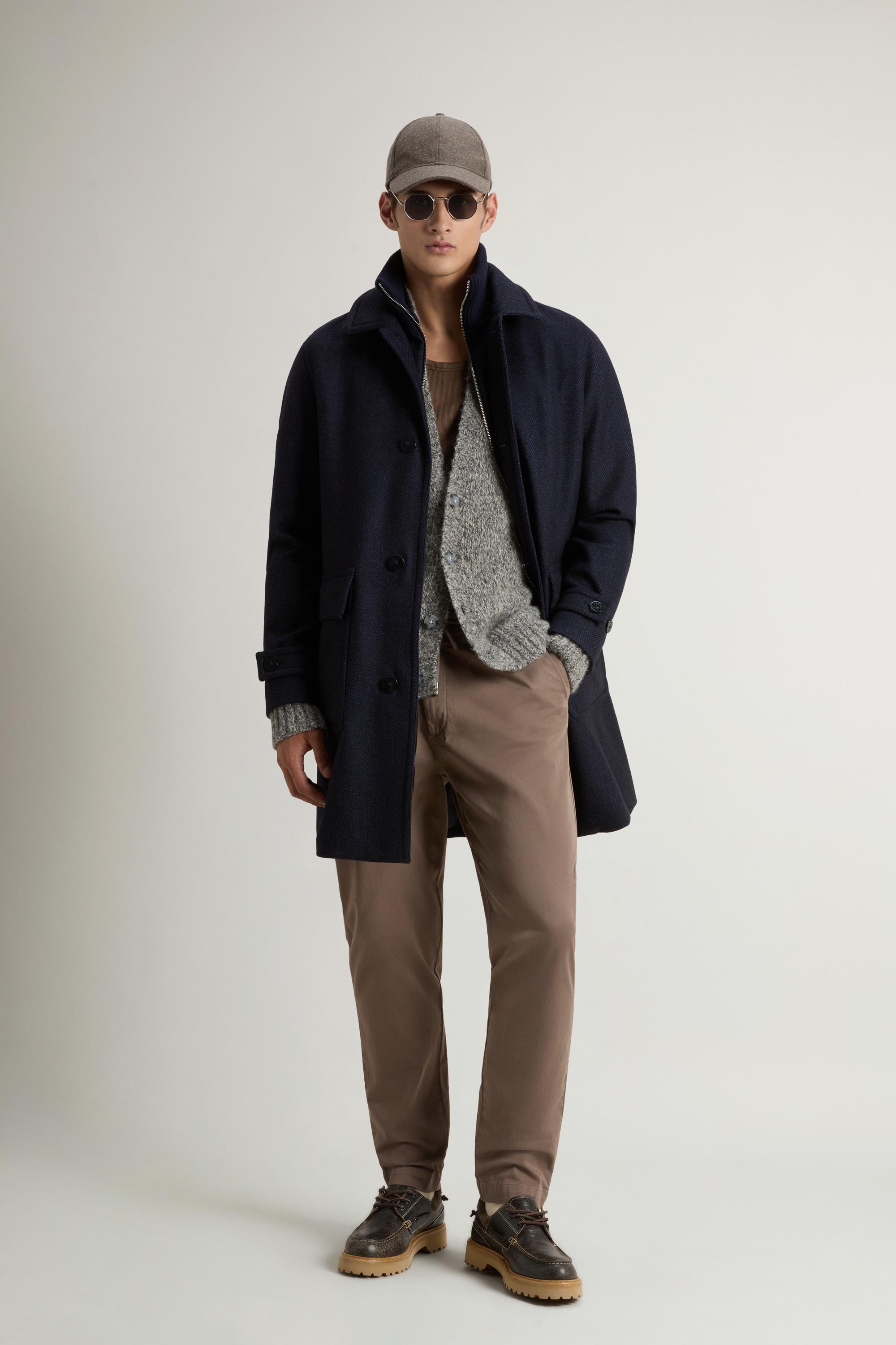 Coat in Pure Italian Wool Blue photo 1 | Woolrich