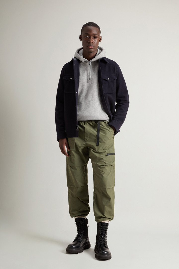 Hoodie in Cotton Fleece with Embroidered Logo Gray photo 2 | Woolrich