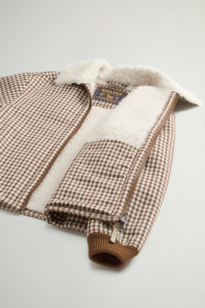 Checked Overshirt in Sherpa White photo 4 | Woolrich