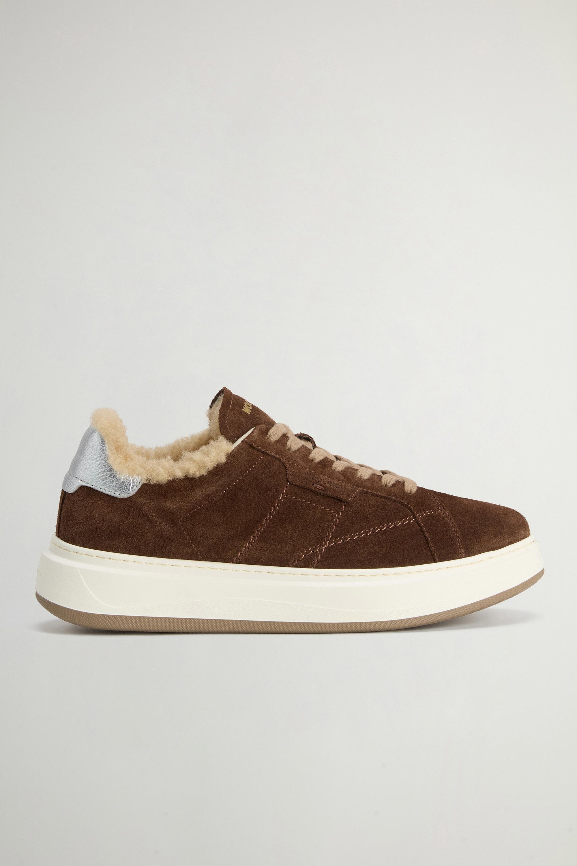 Arrow Sneakers in Suede and Calfskin Brown photo 1 | Woolrich