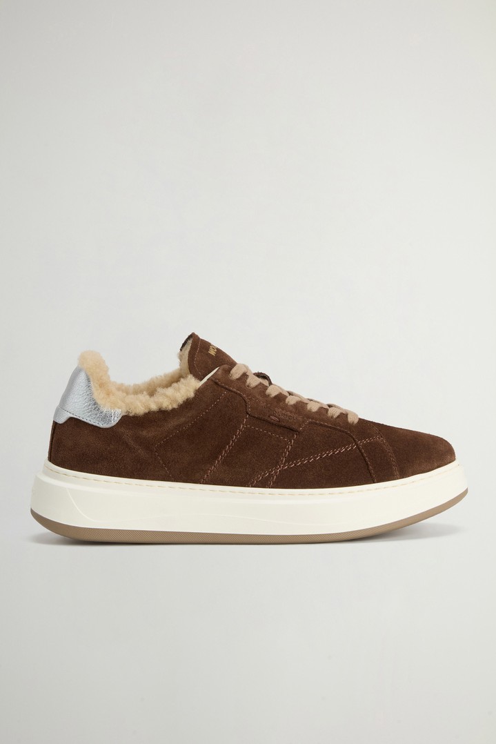 Arrow Sneakers in Suede and Calfskin Brown photo 1 | Woolrich