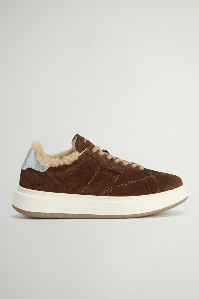 Arrow Sneakers in Suede and Calfskin Brown photo 1 | Woolrich