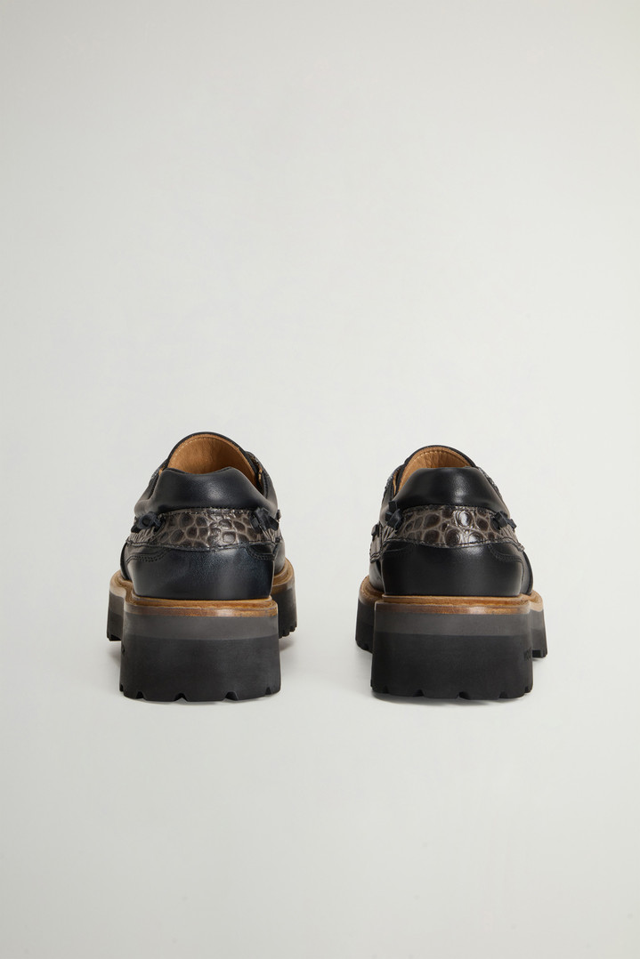 Rock Loafers in Leather with Printed Inserts Black photo 3 | Woolrich