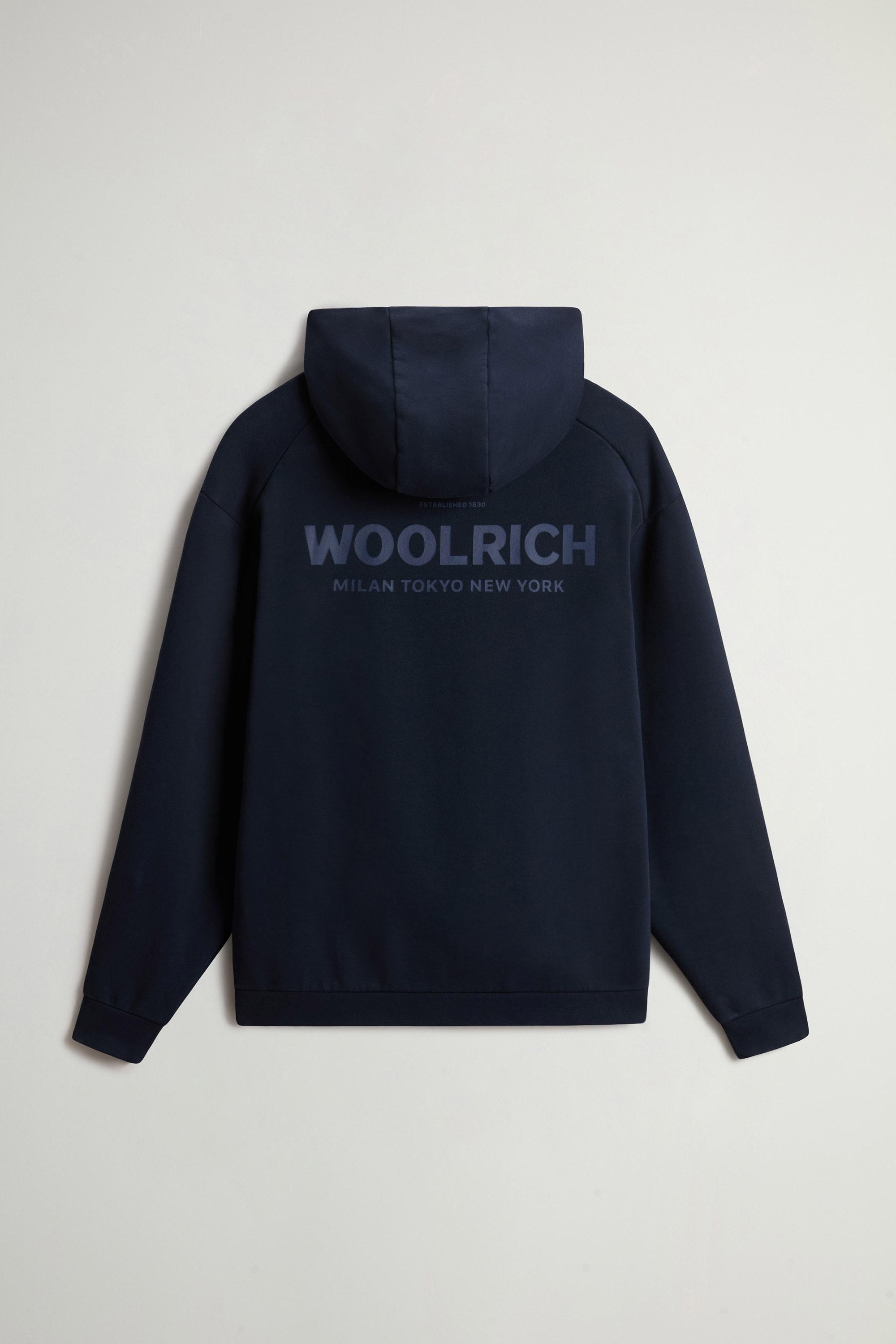 MACRO LOGO HOODIE Blue photo 6 | Woolrich