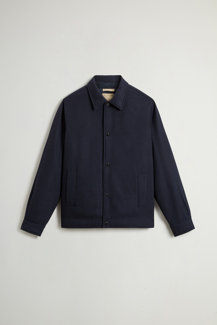 Keating Overshirt in Recycled Italian Wool Blend Blue photo 5 | Woolrich