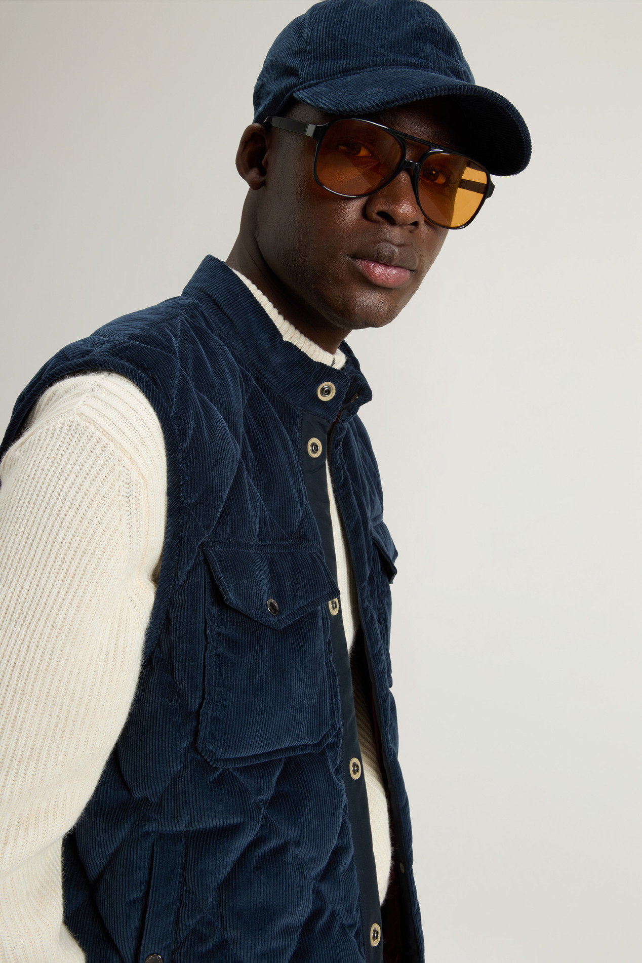 Corduroy Vest with Diamond Quilting Blue photo 4 | Woolrich