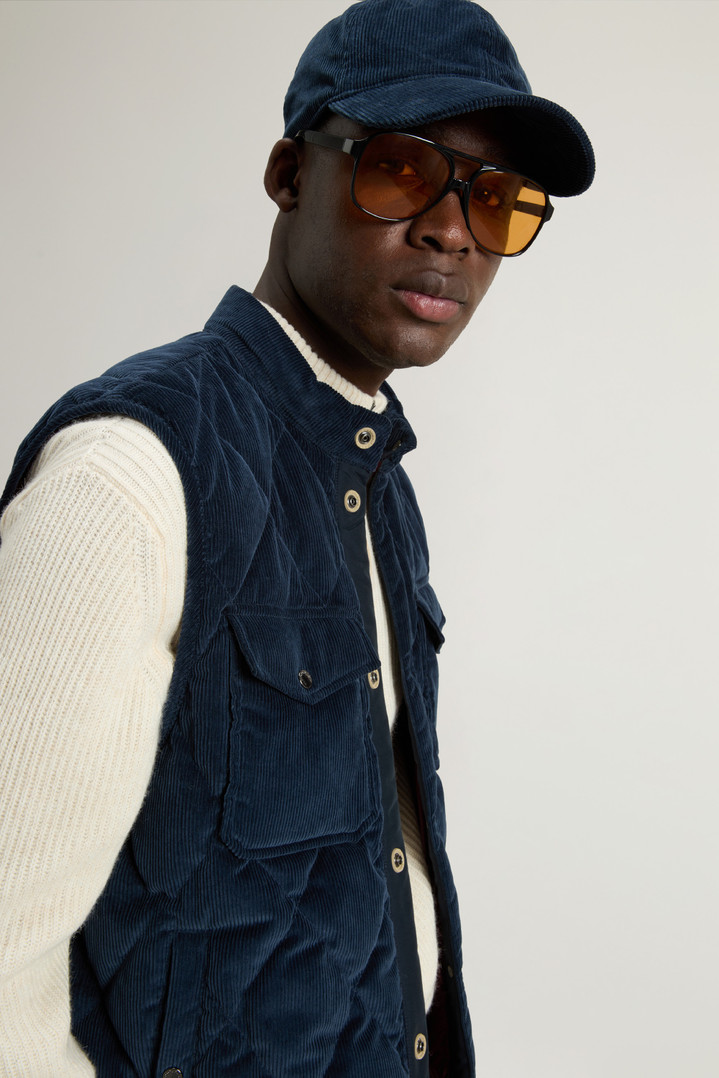 Corduroy Vest with Diamond Quilting Blue photo 4 | Woolrich