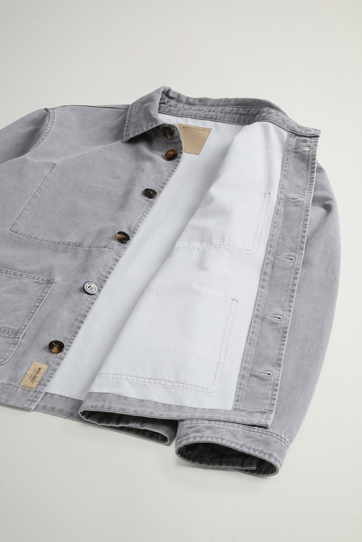 WASHED RESINE TWILL CHORE JACKET Gray photo 8 | Woolrich