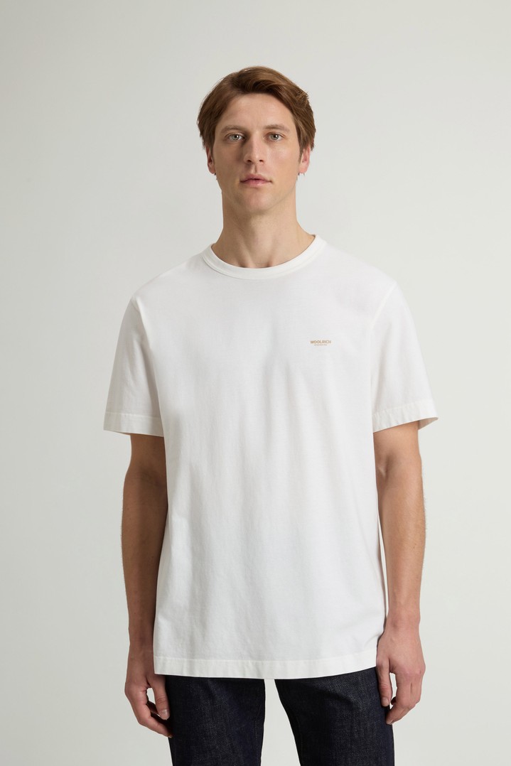 COTTON LOGO T-SHIRT White photo 1 | Woolrich