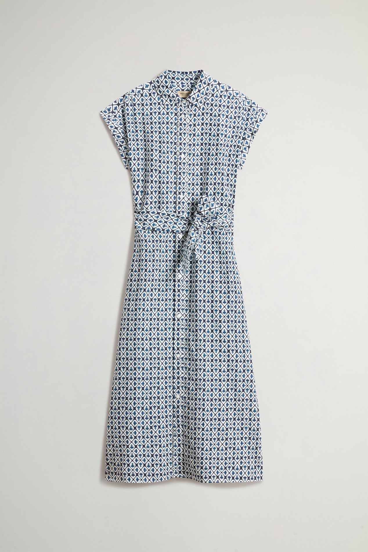 COTTON VISCOSE CHEMISIER DRESS Blue photo 5 | Woolrich