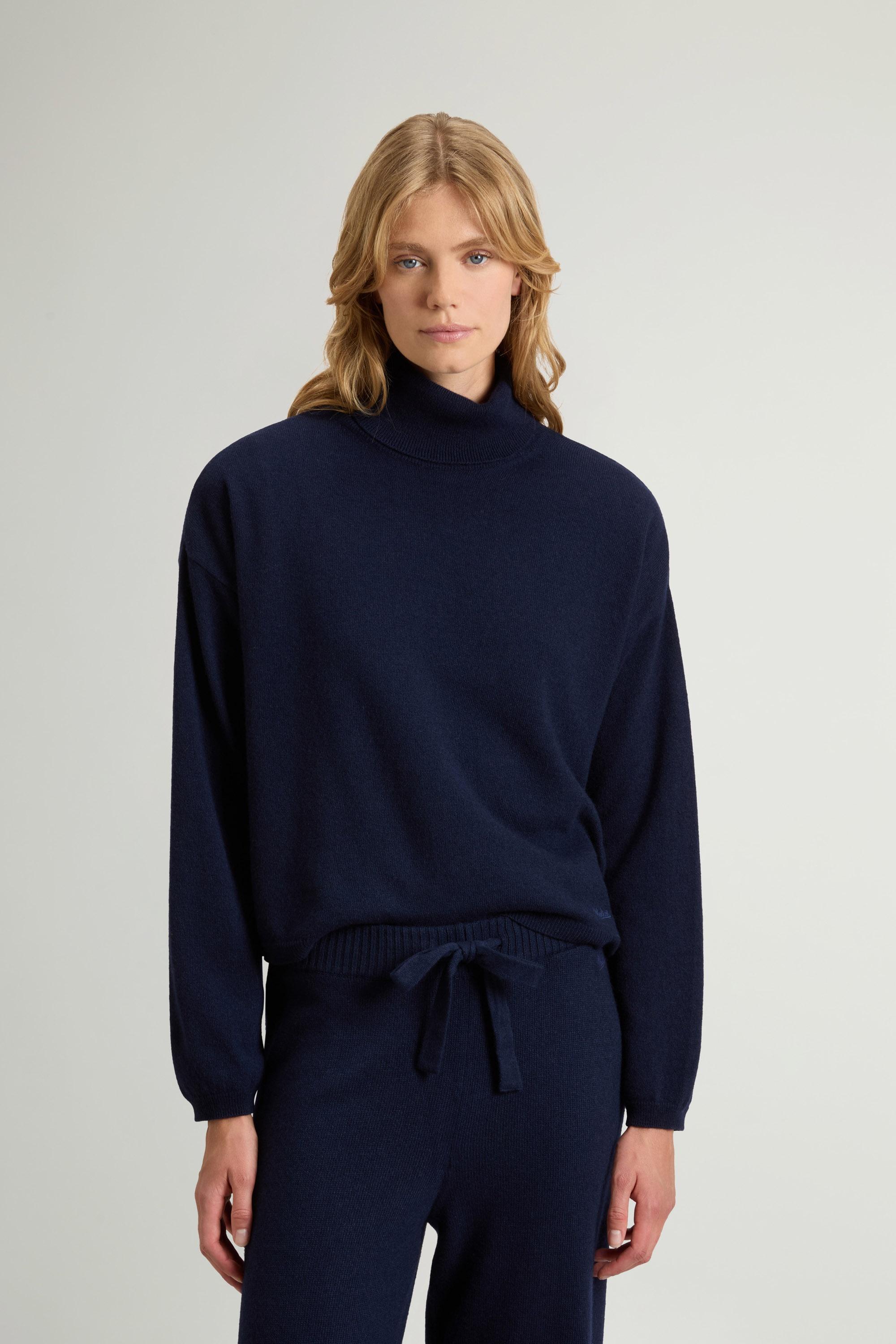 Sweater in Wool and Cashmere Blend Blue photo 1 | Woolrich