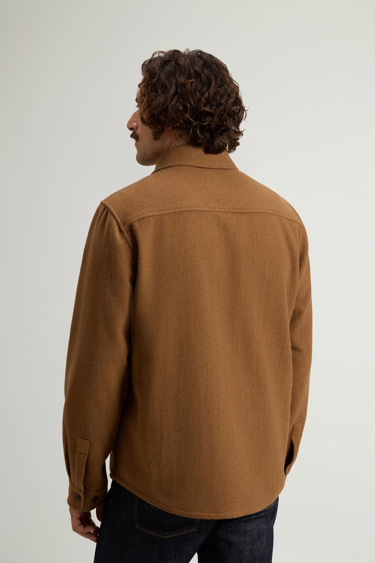 Ranger Overshirt in Recycled Italian Wool Blend Brown photo 3 | Woolrich