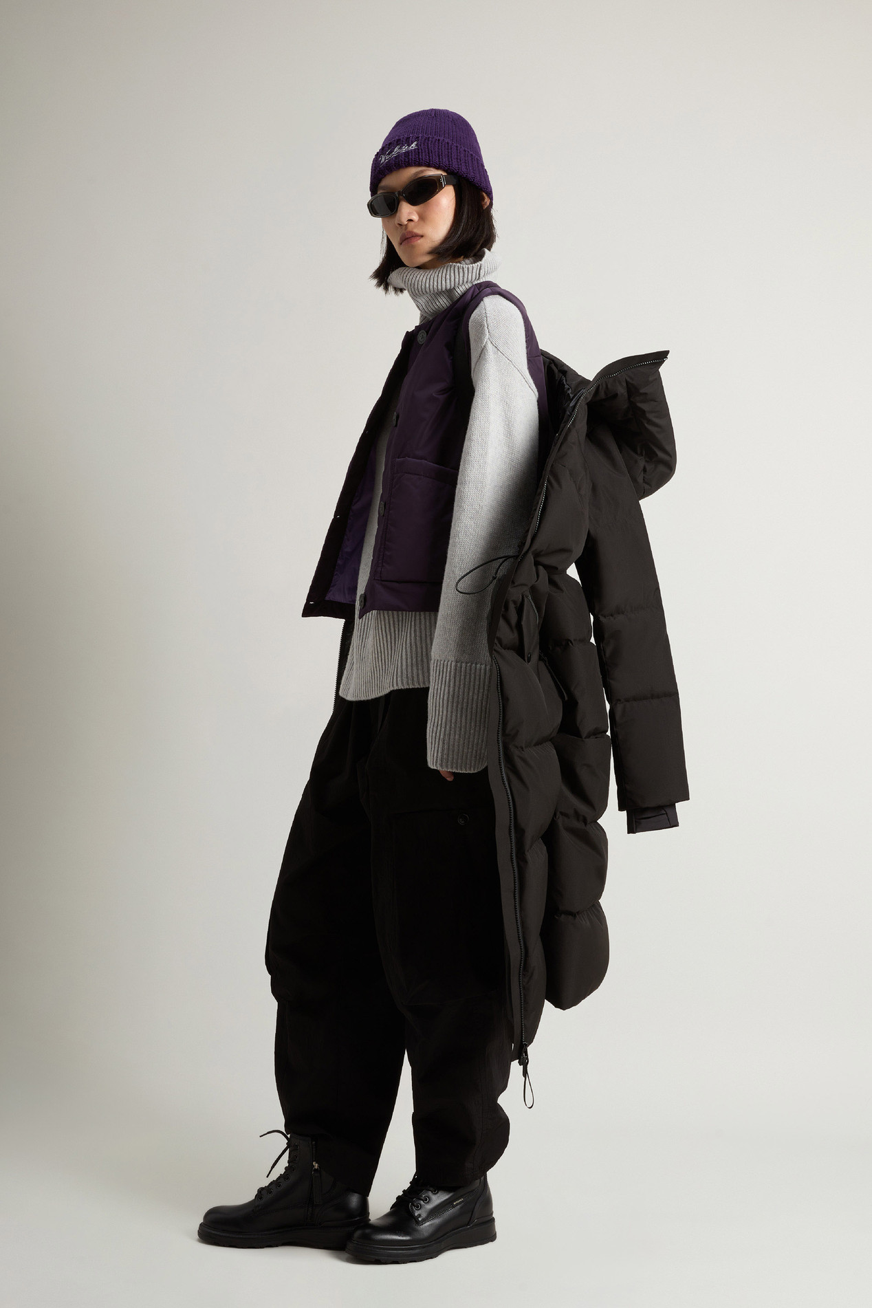 Long down Jacket in WINDSTOPPER GORE-TEX Black photo 5 | Woolrich