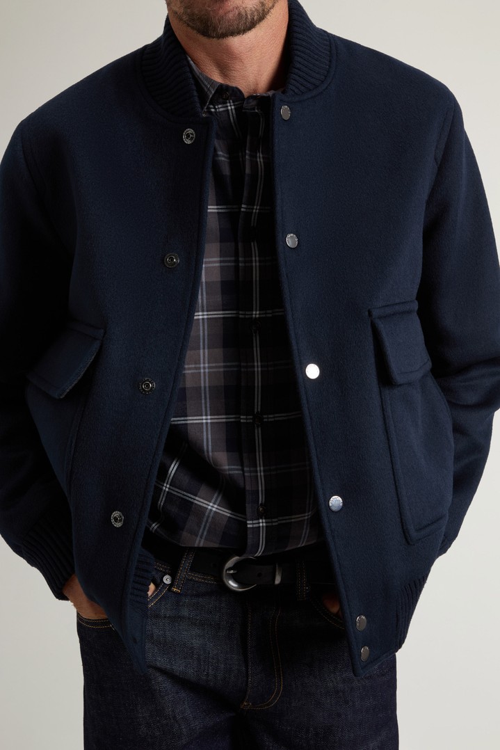Miles Bomber Jacket in Wool Blend Blue photo 4 | Woolrich