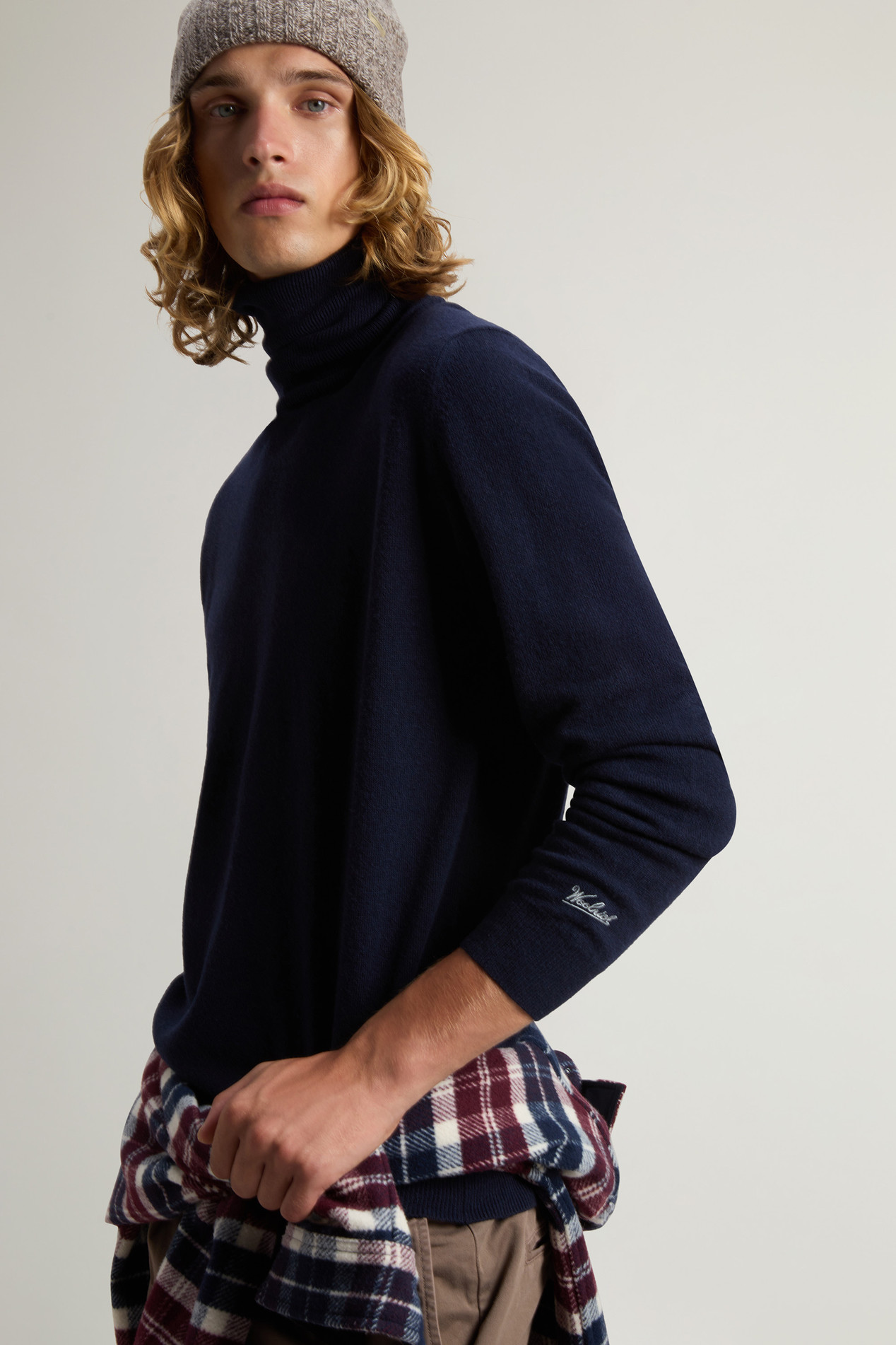 Pure Wool Turtleneck Sweater Blue photo 4 | Woolrich