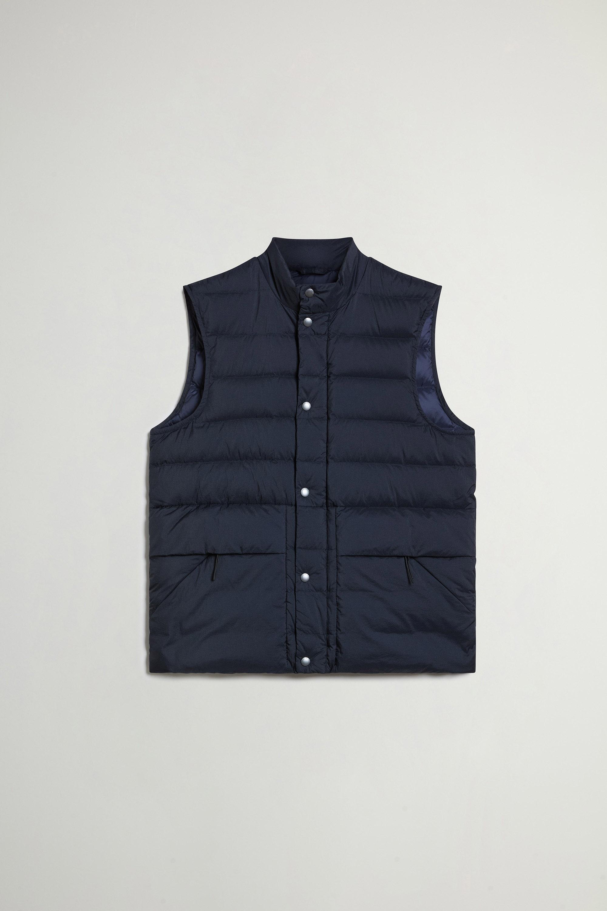 Bering Quilted Vest in Crinkle Nylon Blue photo 1 | Woolrich