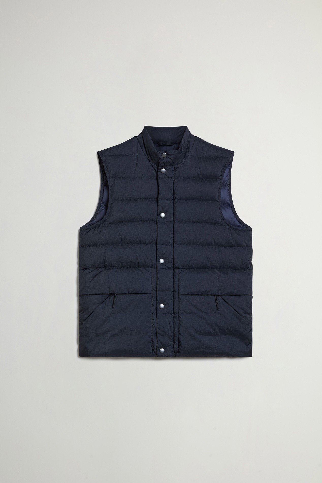 Bering Quilted Vest in Crinkle Nylon Blue photo 1 | Woolrich