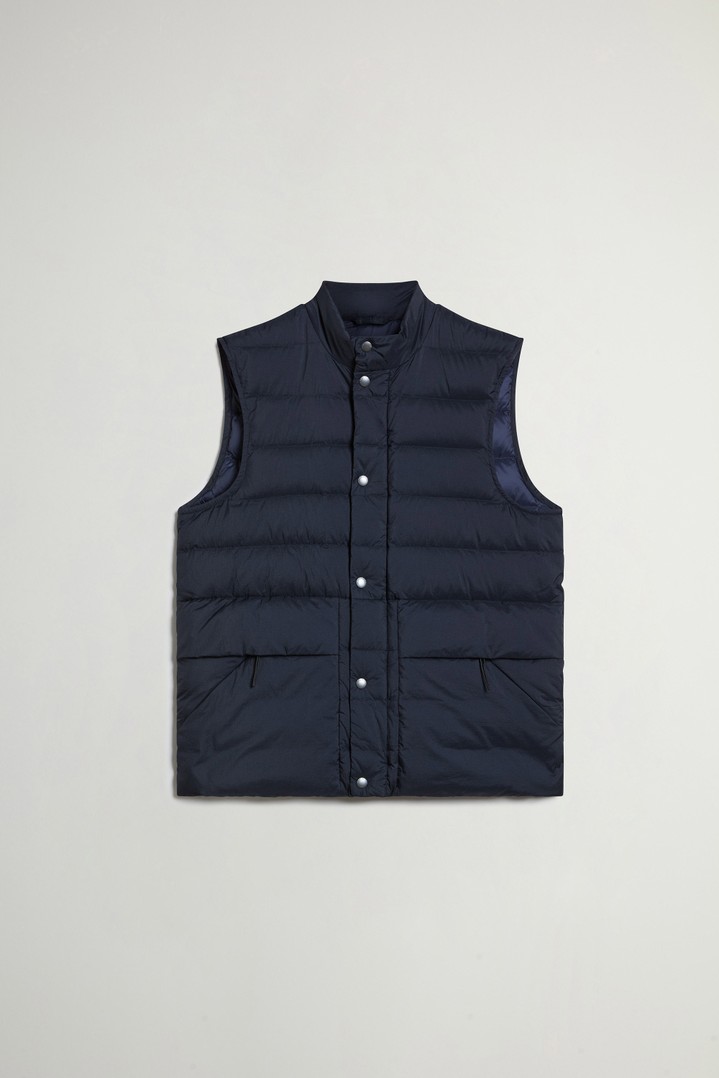 Bering Quilted Vest in Crinkle Nylon Blue photo 1 | Woolrich
