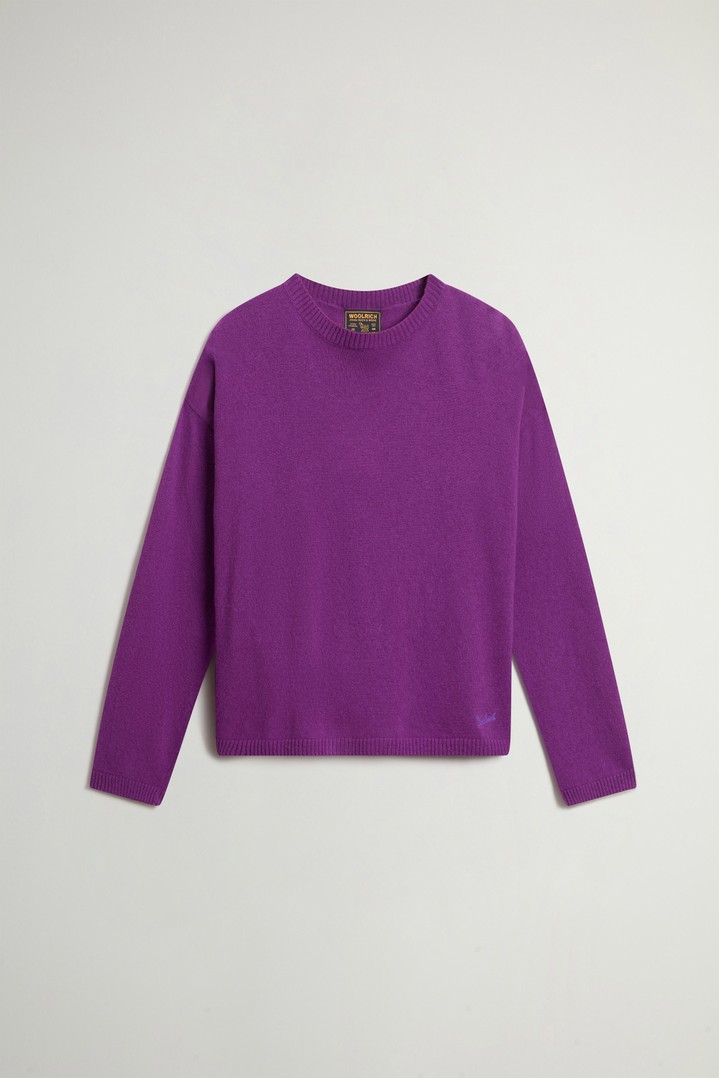 Crewneck Sweater in Wool and Cashmere Blend Purple photo 5 | Woolrich
