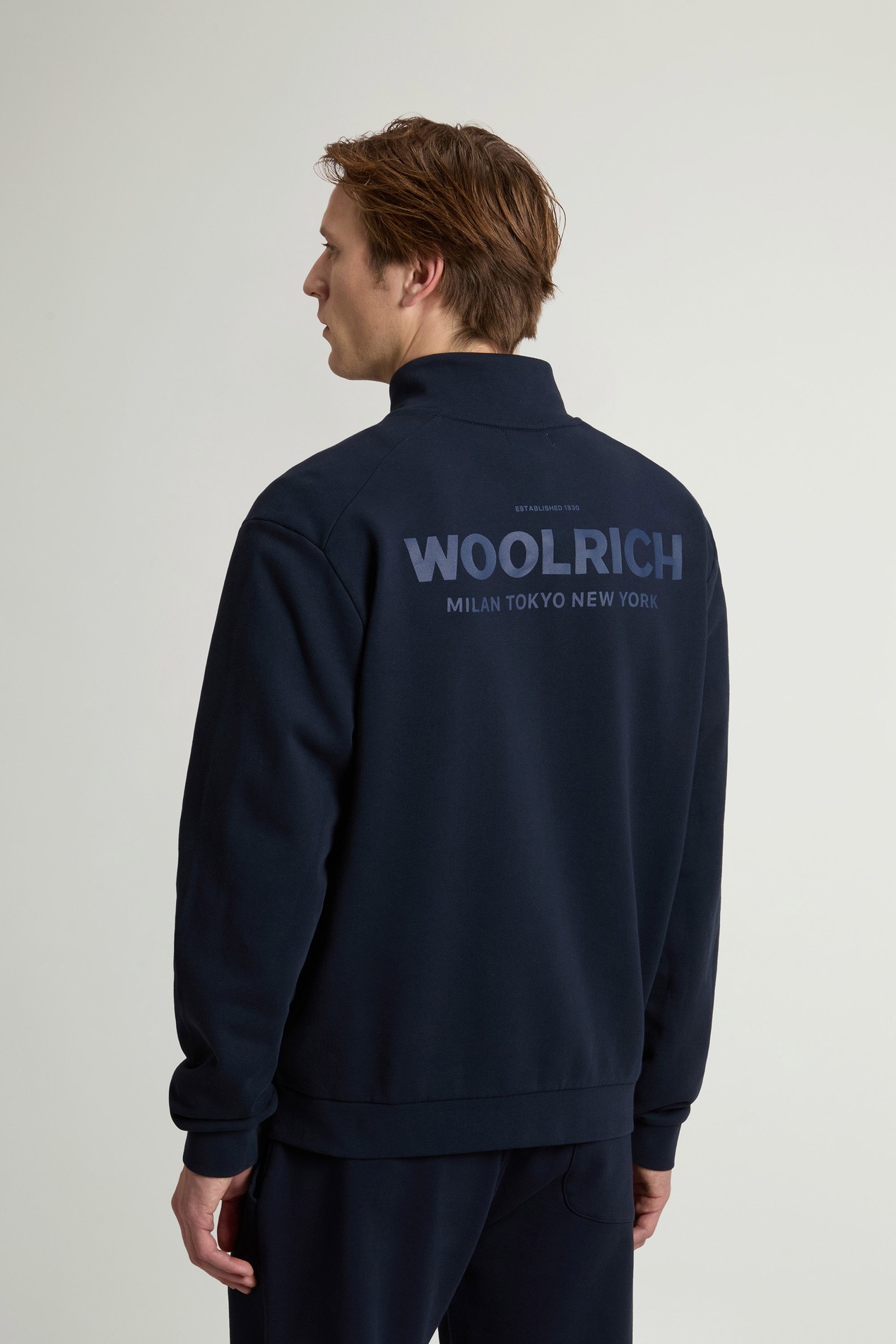 MACRO LOGO FULL-ZIP TRACK Blue photo 3 | Woolrich
