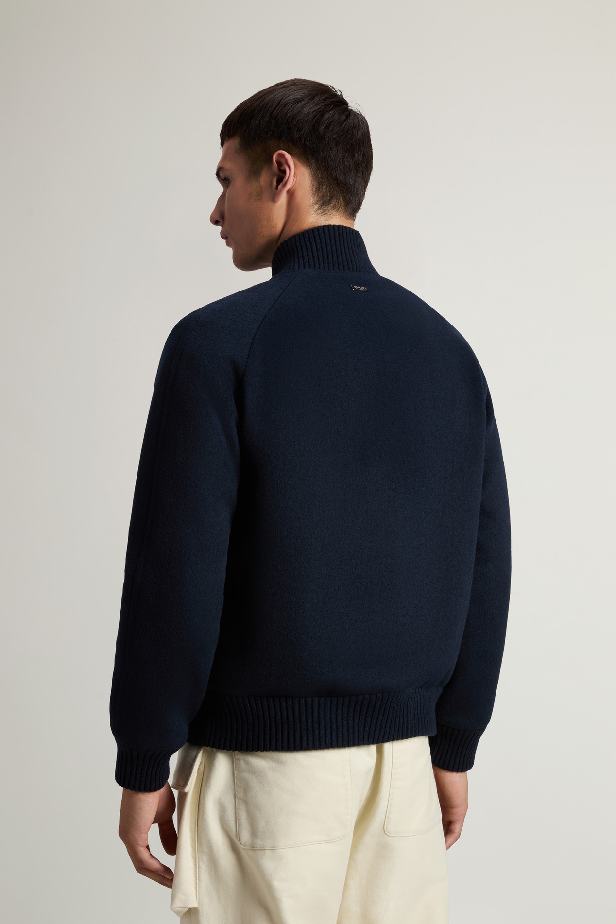 TWILL WOOL MILES BOMBER Blue photo 3 | Woolrich