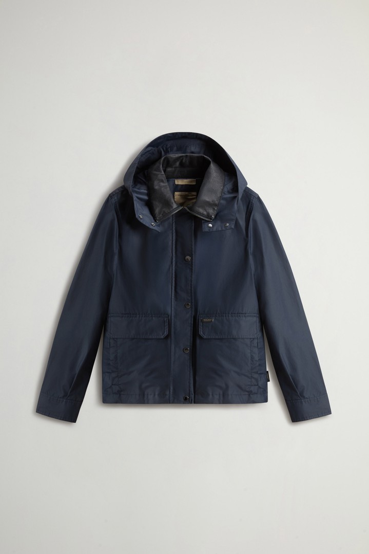 Dundee Jacket in Superwax Cotton Blue photo 5 | Woolrich