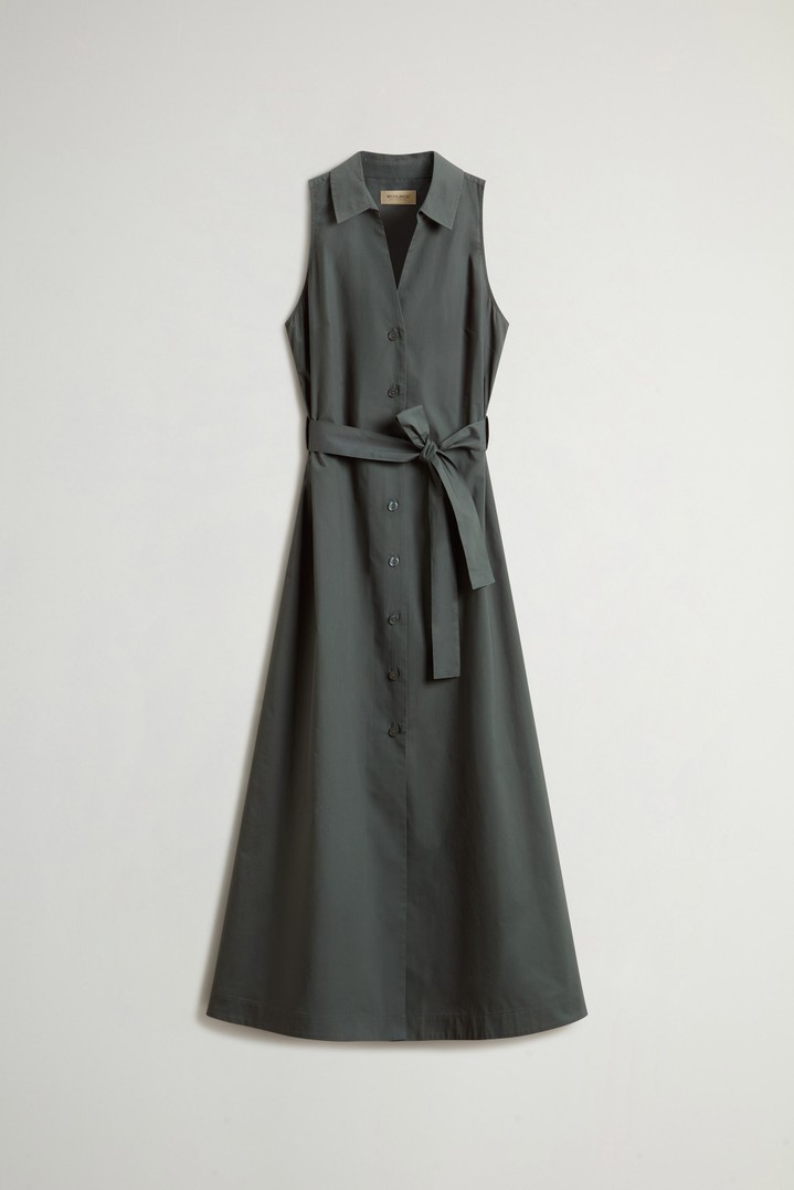 COTTON POPLIN SHIRT DRESS Green photo 5 | Woolrich