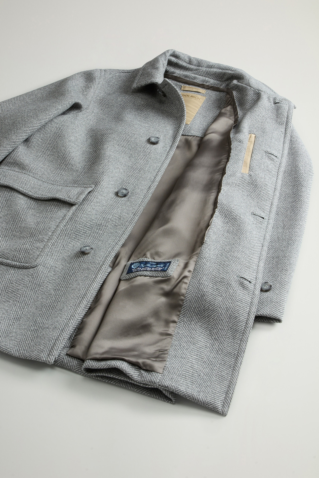 Coat in Pure Italian Wool Crafted Using a Loro Piana Fabric Gray photo 10 | Woolrich