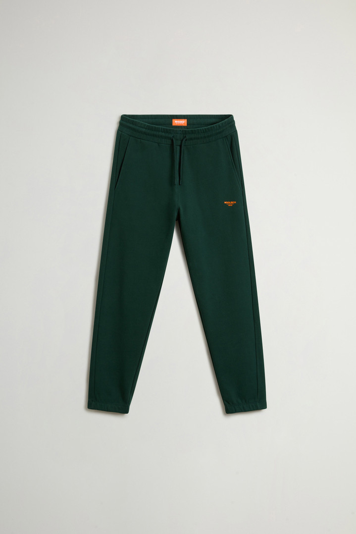 Teen Boys’ Pure Cotton Fleece Sports Pants Green photo 3 | Woolrich