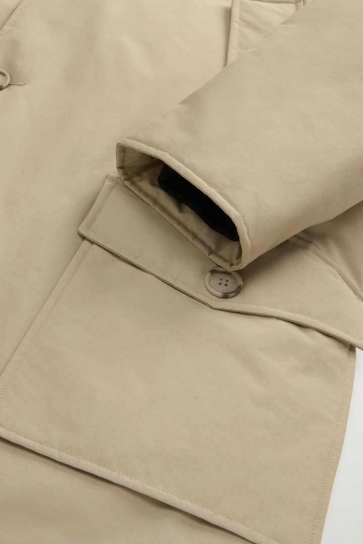 Arctic Parka in Ramar Cloth with Detachable Fur Trim Beige photo 7 | Woolrich