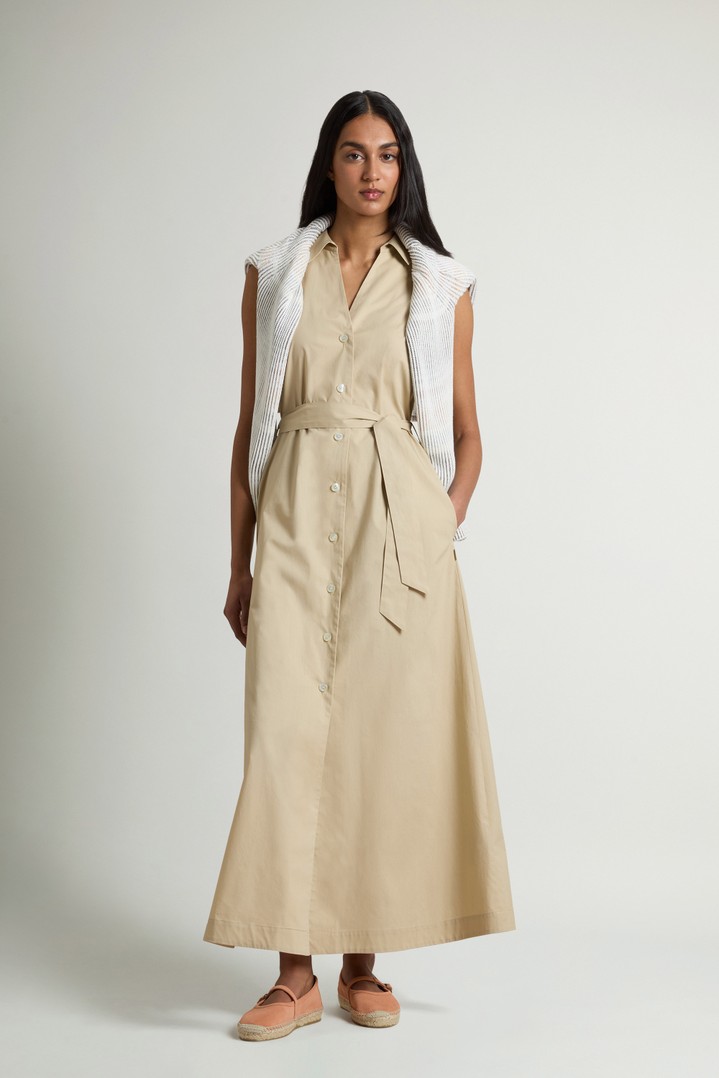 COTTON POPLIN SHIRT DRESS Beige photo 2 | Woolrich