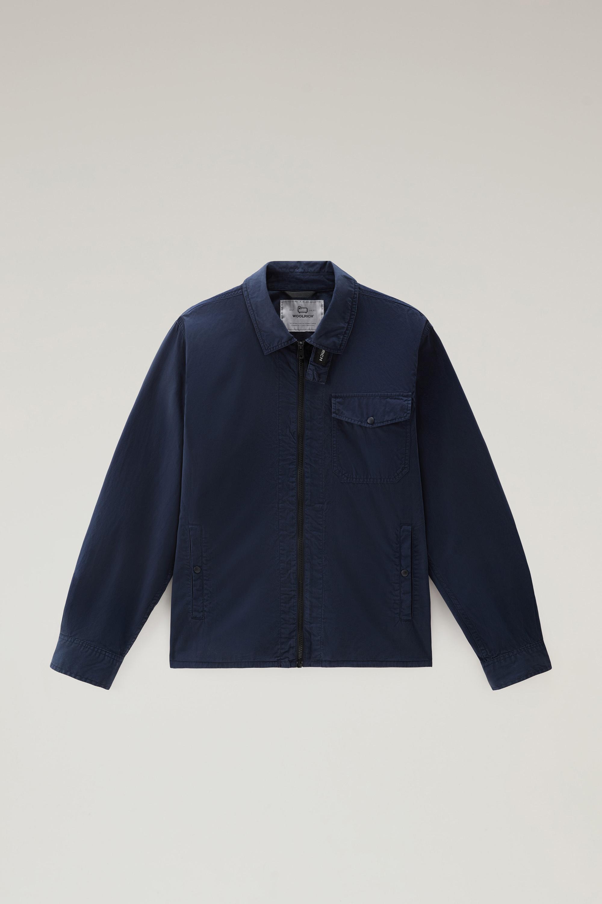 Garment-Dyed Overshirt in Pure Cotton Blue photo 1 | Woolrich