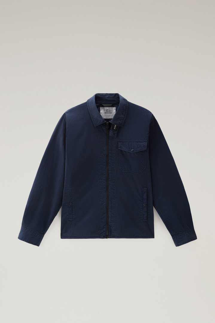 Garment-Dyed Overshirt in Pure Cotton Blue photo 1 | Woolrich