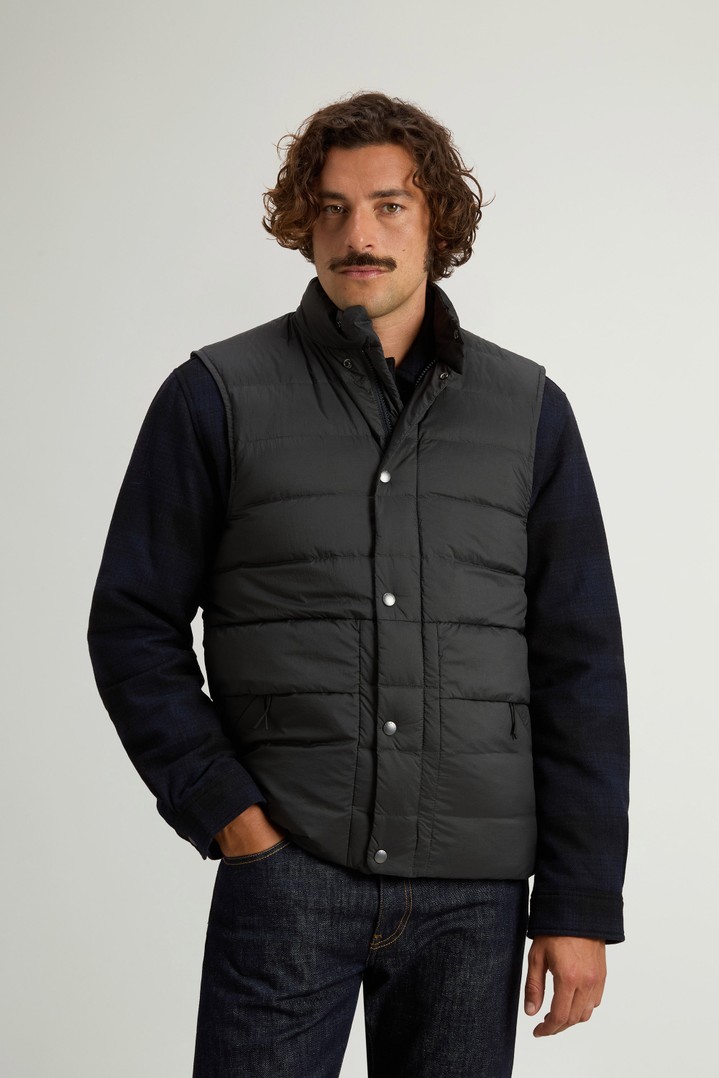 Bering Quilted Vest in Crinkle Nylon Gray photo 1 | Woolrich