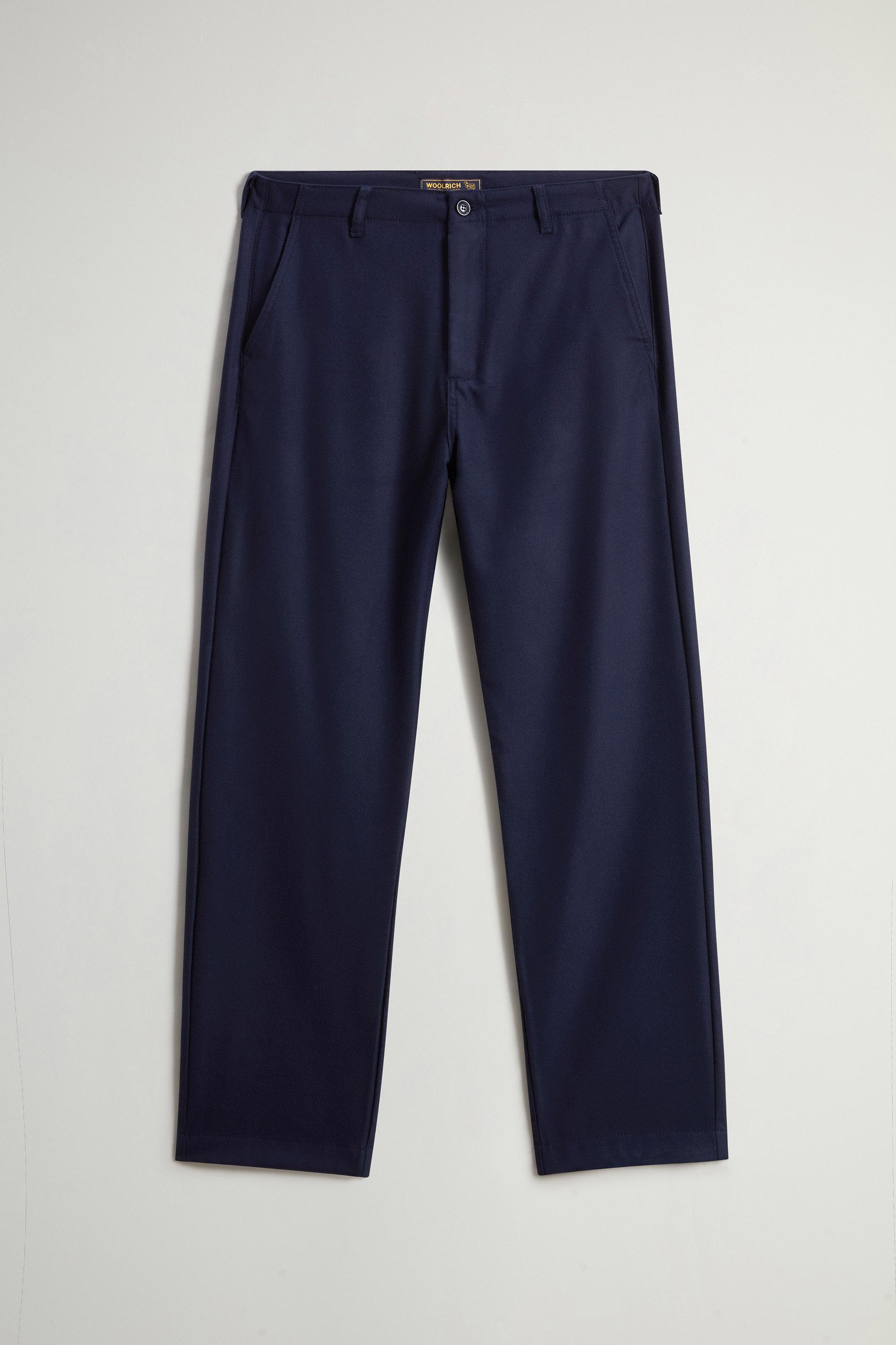Chinohose aus Flanell aus einer recycelten Wollmischung Blau photo 1 | Woolrich