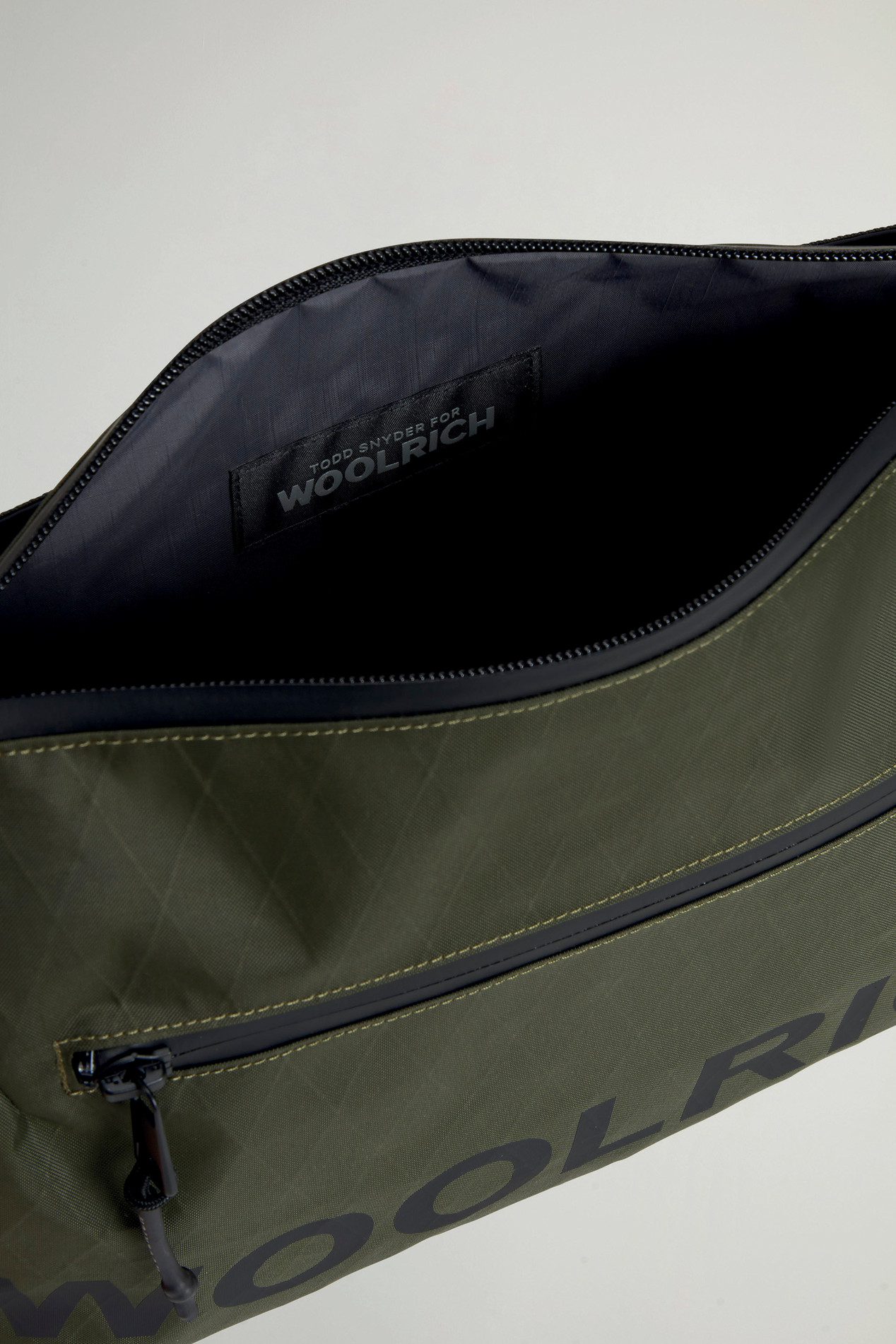Crossbody Bag with Logo in X-PAC by Todd Snyder Green photo 6 | Woolrich