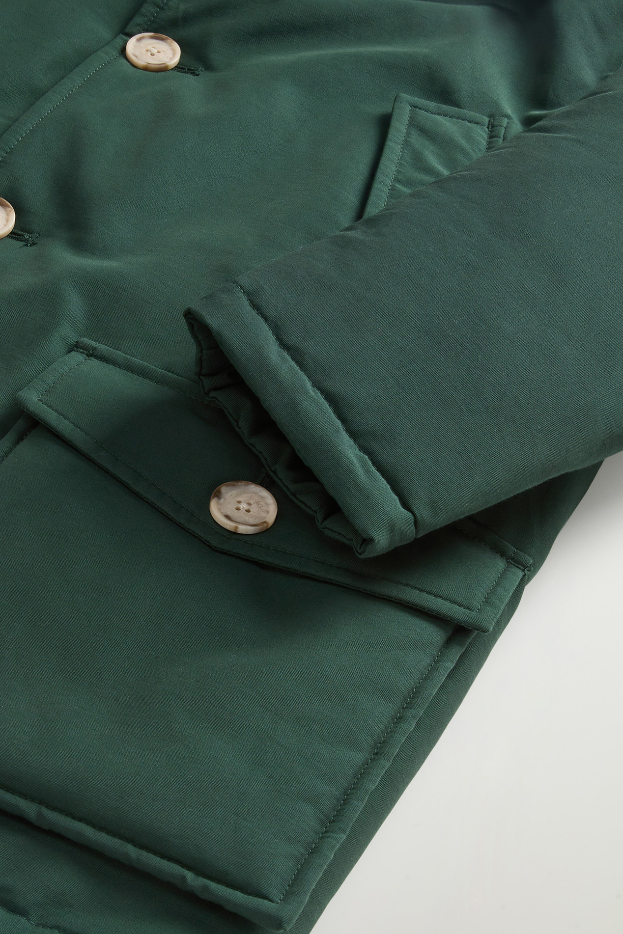 Boy's Arctic Parka in Ramar Cloth with Detachable Fur Green photo 4 | Woolrich