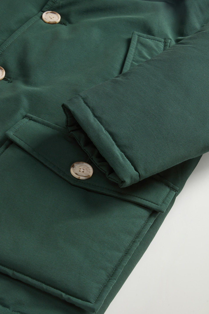 Boy's Arctic Parka in Ramar Cloth with Detachable Fur Green photo 4 | Woolrich