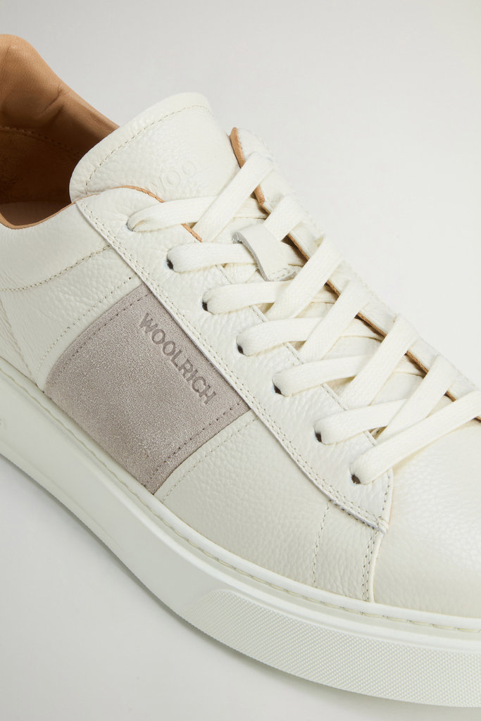 Classic Court Sneakers in Leather and Suede White photo 5 | Woolrich