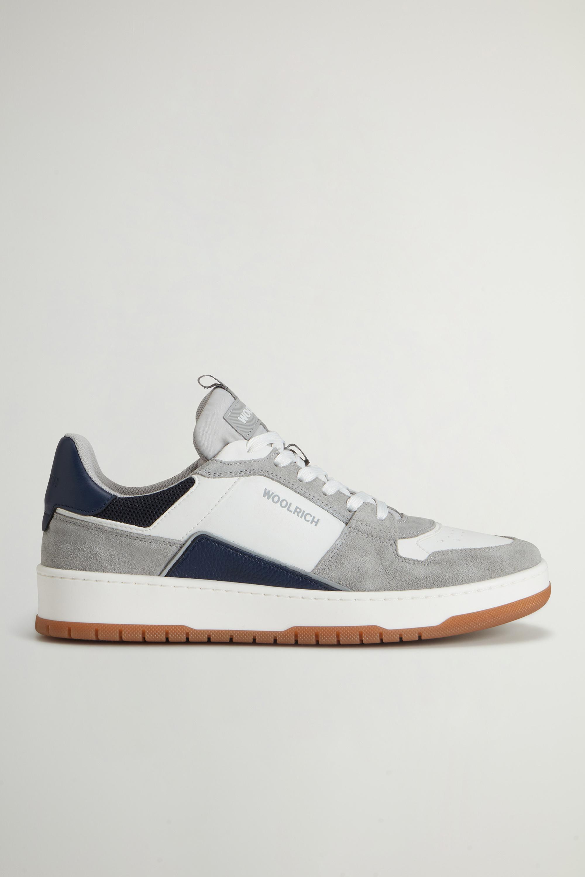 Classic Basketball Calfskin Leather Sneakers Gray photo 1 | Woolrich